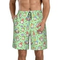 thumbnail image 1 of Yiaed Spring Gnomes Print Men's Swim Trunks with Lining Quick Dry Sports Shorts Beach Shorts Boardshorts-X-Large, 1 of 5