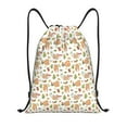 thumbnail image 1 of Yiaed Squirrel And Mushroom Print Drawstring Bags Drawstring Backpack Bulk String Back Pack Gym Sport Bag-Small, 1 of 5