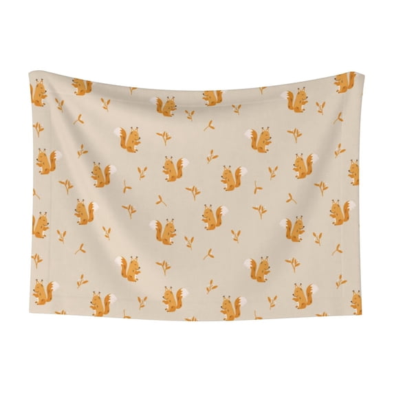 Yiaed Squirrel Animal Print Dog Blankets-Cat Blanket Washable for Couch Protection,Puppy Blanket, Soft Plush Reversible Throw Furniture Protector-Medium