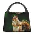thumbnail image 1 of Yiaed Squirrels Eating Peanuts On The Tree Print Lunch box lunch bag Portable Insulated Lunch Box for Women Men Cooler Tote Bag with Front Pocket for Work Picnic Travel, 1 of 6