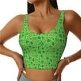 thumbnail image 1 of Yiaed St Patrick's Day Print Ladies Waistcoat Women Sports Vest Vest Sports Women Sports Top Yoga Vest for women-Small, 1 of 8
