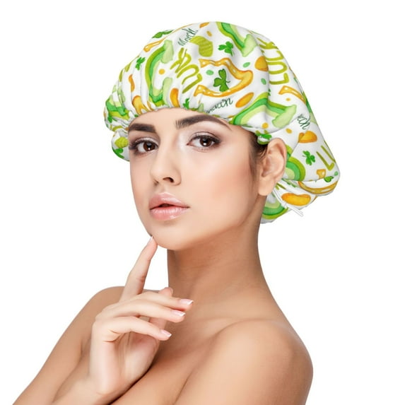 Yiaed St Patrick's Day1 Print Satin Bonnet Silk Bonnet Hair Bonnet for Sleeping Hair Bonnets