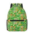 thumbnail image 1 of Yiaed St Patrick's Day6 Print School Backpack College Backpack Daypacks for Students High School Spacious and Durable Daypack for Work and Travel-One Size, 1 of 6