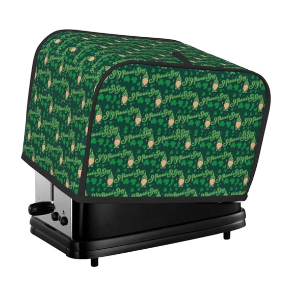 Yiaed St Patrick's Day9 Print Two Slice Bread Machine Cover, Universal Size Kitchen Appliance Cover for Bread Machine,Bread Machine Cover