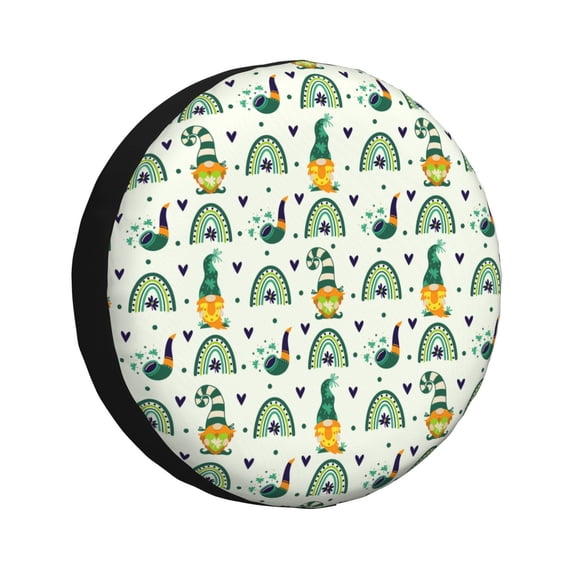 Yiaed St. Patrick's day Print Tire Wheel Cover, tire covers for trailers,rv wheel covers,rv tire covers, camper tire covers,tire covers for cars-16 inch
