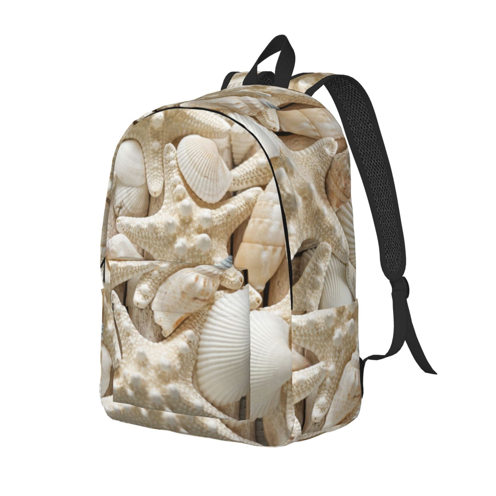 Yiaed Starfish and Sea Shells Print Print Laptop Backpack Travel Canvas ...