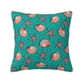thumbnail image 1 of Yiaed Starfish and Shell Print Pillow Covers Super Soft Decorative Square Throw Pillow Covers Case Cushion Covers for Sofa Couch Bedroom Car Decor（No pillow core）-18"x18", 1 of 7