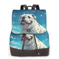 thumbnail image 1 of Yiaed Starry Sky Cloud Bulldog Print Laptop Backpack for Women Slim Computer Bag Work Travel College Backpack Purse Fits 14 Inch Notebook, 1 of 4