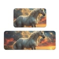 thumbnail image 1 of Yiaed Starry Sky White Horse Kitchen Rugs Sets of 2 Kitchen Mats Cushioned Anti Fatigue Kitchen Rug Tapetes Para Cocina for Sink,Laundry Room, 1 of 6