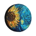 thumbnail image 1 of Yiaed Starry Sunflower Dreamscape Print Print Tire Wheel Cover, tire covers for trailers,rv wheel covers,rv tire covers, camper tire covers,tire covers for cars-14 inch, 1 of 6