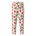 thumbnail image 1 of Yiaed Strawberries And Leaf Print Teenagers' Lounge Pants, Loose PJ Bottoms, Long Pajama Pants for Men-Small, 1 of 6