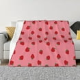 thumbnail image 1 of Yiaed Strawberries Print Blanket Throw Blanket Soft Cozy Flannel Blanket for Home Bed Sofa Couch Chair-40"x30", 1 of 6