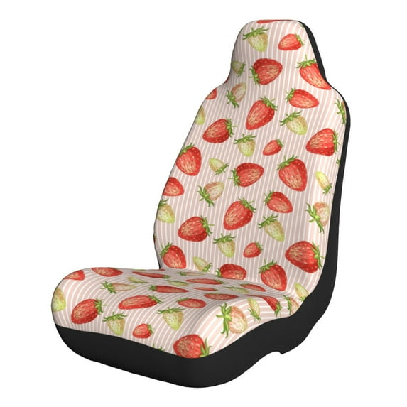Yiaed Strawberries Print Car Seat Covers,Universal Auto Seats Protector Fits for Car,SUV Sedan,Truck,Automotive Seat Covers & Accessories-2 PCS
