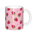 thumbnail image 1 of Yiaed Strawberries Print Ceramics Coffee,Large Handle Design,Extra Large Tea and Coffee Cup for Office and Home Mugs, 1 of 6