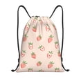 thumbnail image 1 of Yiaed Strawberries Print Drawstring Bags Drawstring Backpack Bulk String Back Pack Gym Sport Bag-Medium, 1 of 5