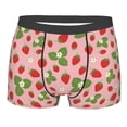 thumbnail image 1 of Yiaed Strawberries Print Men's Soft Cotton Boxer Shorts Breathable Boxers Underwear Moisture-Wicking Underwear Stretch Boxer Briefs for Man-X-Large, 1 of 5