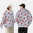 thumbnail image 1 of Yiaed Strawberries Print Sun Shirts UPF 50+ Protection Hoodie Rash Guard Shirt UV Shirt Long Sleeve Fishing Outdoor Lightweightase-Medium, 1 of 5