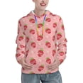 thumbnail image 1 of Yiaed Strawberries Print Womens Casual Hoodies Crew Neck Long Sleeve Sweatshirts With Pocket Pullover Tops Women's Hooded Sweatshirt-X-Large, 1 of 5