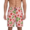 thumbnail image 1 of Yiaed Strawberries for Men's Soft Sleep Pajama Short Lounging Pajama Shorts-XX-Large, 1 of 8