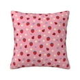 thumbnail image 1 of Yiaed Strawberry and Ladybugs Print Pillow Covers Super Soft Decorative Square Throw Pillow Covers Case Cushion Covers for Sofa Couch Bedroom Car Decor（No pillow core）-16"x16", 1 of 7