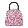 thumbnail image 1 of Yiaed Strawberry Popsicle Print Lunch Bag Adult Insulated Lunch Box, Leakproof Cooler Food Lunch Containers Reusable High Capacity Lunch Tote Bags-One Size, 1 of 6