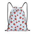 thumbnail image 1 of Yiaed Strawberry Print Drawstring Bags Drawstring Backpack Bulk String Back Pack Gym Sport Bag-Small, 1 of 5