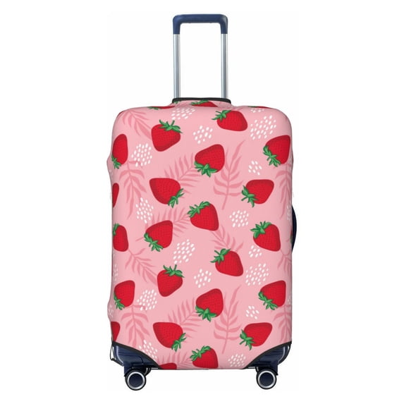 Yiaed Strawberry Print Travel Luggage Cover Suitcase Protector Fits 18-32 Inch Luggage Wheel Covers Patterned Elastic Luggage Anti-scratch(No luggage)-Large