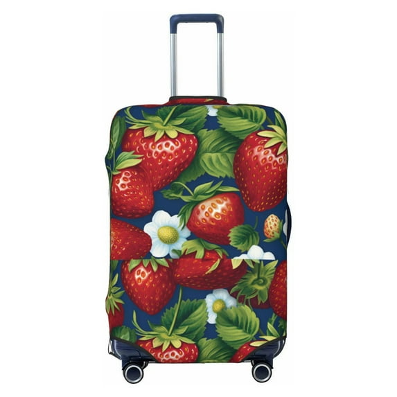 Yiaed Strawberry2 Print Travel Luggage Cover Suitcase Protector Fits 18-32 Inch Luggage Wheel Covers Patterned Elastic Luggage Anti-scratch(No luggage)-X-Large