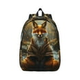 thumbnail image 1 of Yiaed Streamside Meditating Fox Print Backpack, Premium Laptop Backpack, Travel Backpack for Women, Lightweight Backpacks, Comfortable Back Pack-Small, 1 of 6