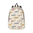 thumbnail image 1 of Yiaed Striped Vintage Planes Print Backpack, Premium Laptop Backpack, Travel Backpack for Women, Lightweight Backpacks, Comfortable Back Pack-Small, 1 of 5
