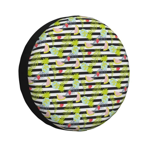 Yiaed Striped With Palm Tree Branches 标题-15 inch