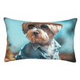 thumbnail image 1 of Yiaed Stylish Dog in Denim Outfit Print Brushed Microfiber Envelope Pillowcases, Standard,Envelope Closure Pillow Cases(No pillow core)-14"x20", 1 of 6