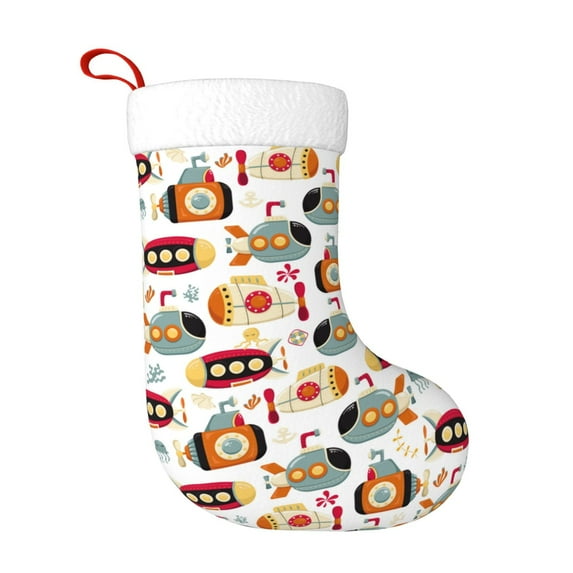 Yiaed Submarines Print Christmas Stockings, Christmas Stockings Hanging Ornaments, Christmas Stockings for Family Christmas Holiday Decorations
