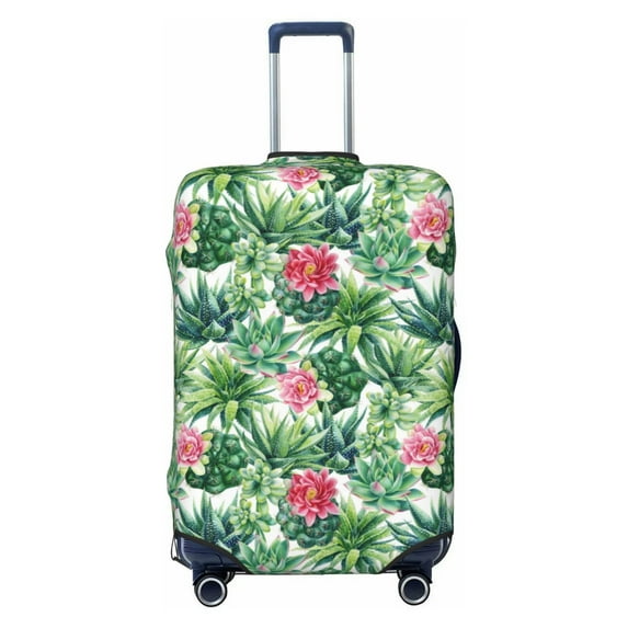 Yiaed Succulents 1 Print Travel Luggage Cover Suitcase Protector Fits 18-32 Inch Luggage Wheel Covers Patterned Elastic Luggage Anti-scratch(No luggage)-