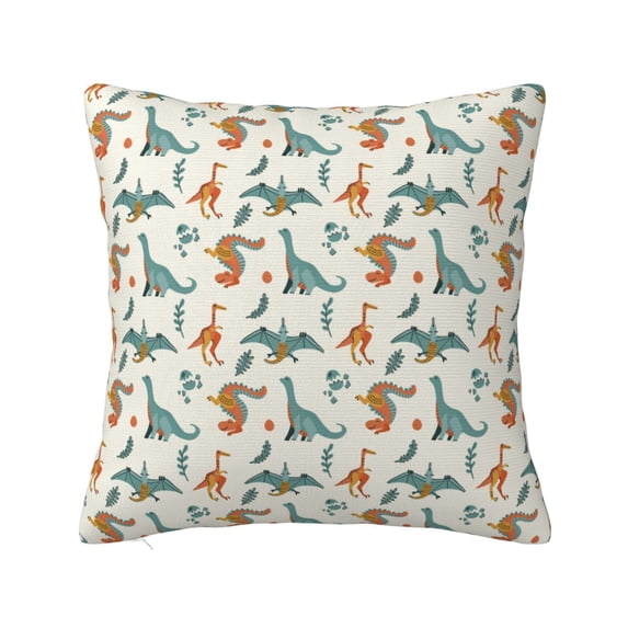Yiaed Summer Dinosaur Print Pillow Covers Super Soft Decorative Square Throw Pillow Covers Case Cushion Covers for Sofa Couch Bedroom Car Decor(No pillow core)-20"x20"