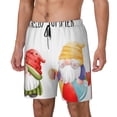 thumbnail image 1 of Yiaed Summer Gnome Print Mens Swim Trunks Bathing Suit Compression Liner Beach Swim Shorts Swimwear Quick Dry Zipper Pocket No-Chafing Board Short-X-Large, 1 of 6