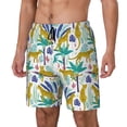thumbnail image 1 of Yiaed Summer Leopard Print Mens Swim Trunks Bathing Suit Compression Liner Beach Swim Shorts Swimwear Quick Dry Zipper Pocket No-Chafing Board Short-3X-Large, 1 of 6