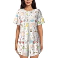 thumbnail image 1 of Yiaed Summer Rabbit Print Short Sleeve Pajama Sets for Women Casual Crew Neck 2 Piece Lounge Sets Women's Short-Sleeved Pajama-3X-Large, 1 of 5