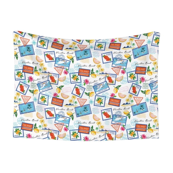 Yiaed Summer Stamp Print Dog Blankets-Cat Blanket Washable for Couch Protection,Puppy Blanket, Soft Plush Reversible Throw Furniture Protector-Large