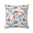 thumbnail image 1 of Yiaed Stamp Print Pillow Covers Super Soft Decorative Square Throw Pillow Covers Case Cushion Covers for Sofa Couch Bedroom Car Decor（No pillow core）-12"x12", 1 of 7