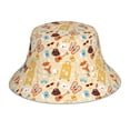 thumbnail image 1 of Yiaed Summer Travel Print Reflective Stripe Bucket Hat Unisex Funny Outdoor Fisherman Cap Beach Sun Hat, 1 of 5