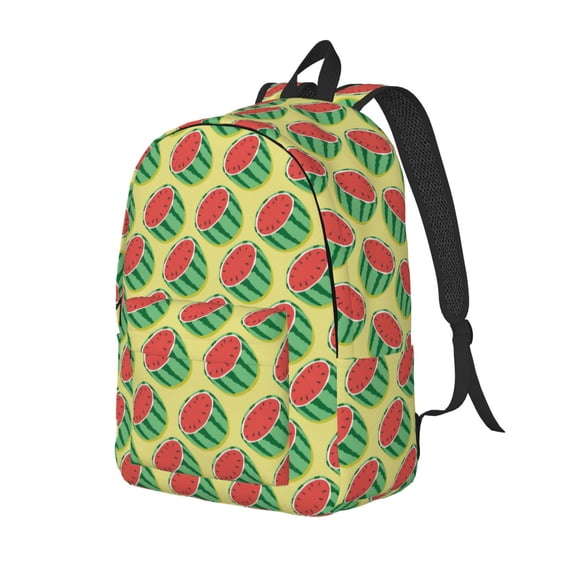 Yiaed Summer Watermelon Print Print Laptop Backpack Travel Canvas Backpack Vintage Aesthetic Backpack for School Knapsack Backpack Backpack for School-Small