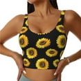 thumbnail image 1 of Yiaed Sunflower (2) Print Ladies Waistcoat Women Sports Vest Vest Sports Women Sports Top Yoga Vest for women-Medium, 1 of 8