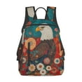 thumbnail image 1 of Yiaed Sunflower Bald Eagle Print Lightweight Backpack Travel Backpacks Hiking Daypack for Women Men, 1 of 5