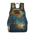thumbnail image 1 of Yiaed Sunflower Castle Starry Sky Print Lightweight Backpack Travel Backpacks Hiking Daypack for Women Men, 1 of 5