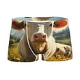 thumbnail image 1 of Yiaed Sunflower Cow Pasture Print Boys' Boxer Briefs Cotton Casual Stretch Comfort Boys Boxers - Kids Boxer Briefs Underwear for Boys (6-18)-Large, 1 of 5