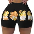 thumbnail image 1 of Yiaed Sunflower Gnomes 5 Print Women's Athletic Shorts Running Shorts Sporty Short High Waisted Elastic Workout Shorts for Yoga Gym Running & Sports -Small, 1 of 8