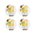 thumbnail image 1 of Yiaed Sunflower Gnomes5 Print Leather Coasters for Drinks - Cup Coasters Coffee Table Kitchen Table Bar, Home & Office Gifts Handmade Drink Coasters-Round Shape, 1 of 6