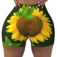 thumbnail image 1 of Yiaed Sunflower Print Women's Athletic Shorts Running Shorts Sporty Short High Waisted Elastic Workout Shorts for Yoga Gym Running & Sports -XX-Large, 1 of 8