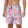 thumbnail image 1 of Yiaed Sunflower Rabbit Print Mens Swim Trunks Bathing Suit Compression Liner Beach Swim Shorts Swimwear Quick Dry Zipper Pocket No-Chafing Board Short-XX-Large, 1 of 6